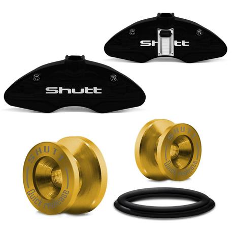 Kit Shutt Capa Pinça de Freio Preto 2 Peças Tuning + Anilhas Fixação Para-Choque Dourado Menor preço em Kit Shutt Capa Pinça de Freio Preto 2 Peças Tuning + Anilhas Fixação Para-Choque Dourado