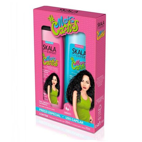 Kit Skala Shampoo 350ml + Condicionador Mais Cachos 350ml Menor preço em Kit Skala Shampoo 350ml + Condicionador Mais Cachos 350ml