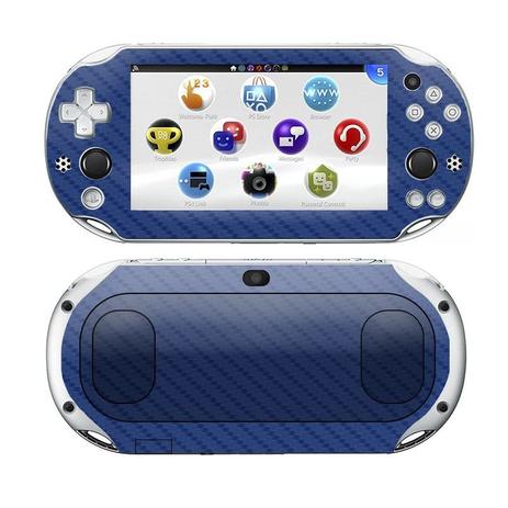 Kit Skin Adesivo Protetor 4D Fibra de Carbono PS VITA Playstation 2000 Slim (4D Azul) - Bd cases Menor preço em Kit Skin Adesivo Protetor 4D Fibra de Carbono PS VITA Playstation 2000 Slim (4D Azul) - Bd cases