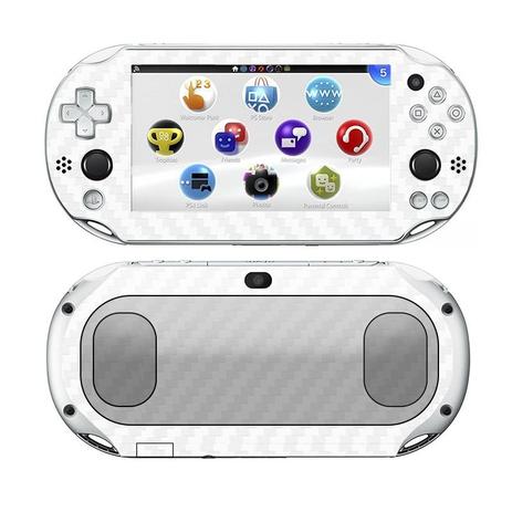 Kit Skin Adesivo Protetor 4D Fibra de Carbono PS VITA Playstation 2000 Slim (4D Branco) - Bd cases é ruim? Kit Skin Adesivo Protetor 4D Fibra de Carbono PS VITA Playstation 2000 Slim (4D Branco) - Bd cases é boa?