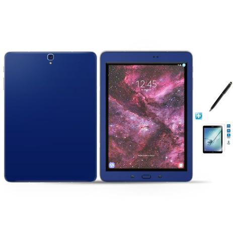 Kit Skin Adesivo Protetor Galaxy Tab S3 - T820/T825 / Caneta Touch + Pel Vidro (Azul Escuro) - Skin t18 é boa?