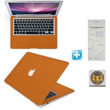 Kit Skin Adesivo Protetor Macbook Air 13,3” + Protetor de Teclado Transparente + Brinde (Laranja) - Bd cases Menor preço em Kit Skin Adesivo Protetor Macbook Air 13,3” + Protetor de Teclado Transparente + Brinde (Laranja) - Bd cases