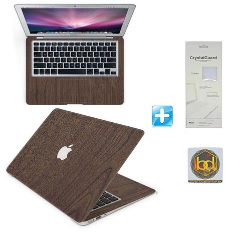 Kit Skin Adesivo Protetor Macbook Air 13,3” + Protetor de Teclado Transparente + Brinde (Madeira) - Bd cases é boa?
