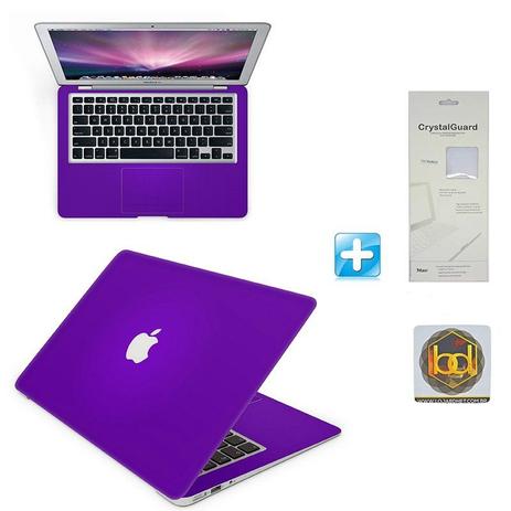 Kit Skin Adesivo Protetor Macbook Air 13,3” + Protetor de Teclado Transparente + Brinde (Roxo) - Bd cases Menor preço em Kit Skin Adesivo Protetor Macbook Air 13,3” + Protetor de Teclado Transparente + Brinde (Roxo) - Bd cases