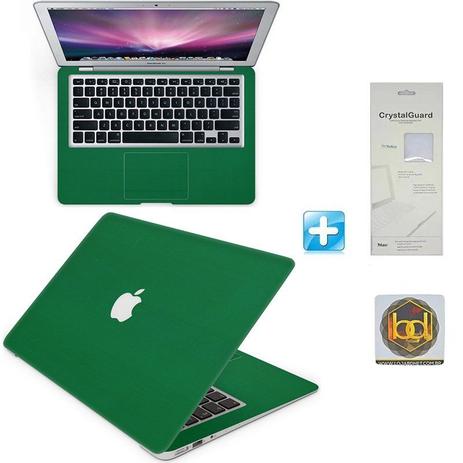 Kit Skin Adesivo Protetor Macbook Air 13,3” + Protetor de Teclado Transparente + Brinde (Verde) - Bd cases é boa?