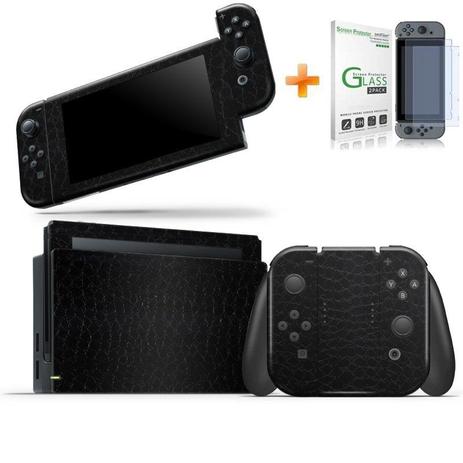 Kit Skin Adesivo Protetor Nintendo Switch + Película de Vidro (Couro) - Bd cases é boa?