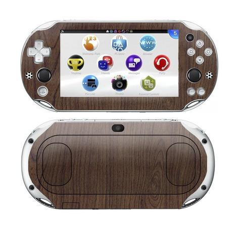 Kit Skin Adesivo Protetor PS VITA Playstation 2000 Slim (Madeira) - Bd cases Menor preço em Kit Skin Adesivo Protetor PS VITA Playstation 2000 Slim (Madeira) - Bd cases