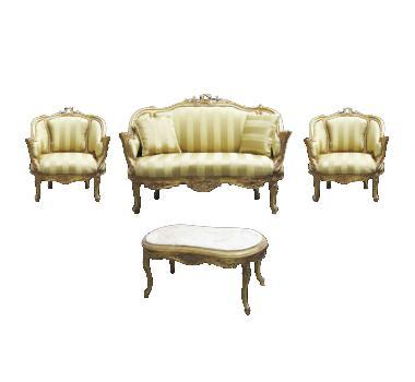 Kit Sofá Clássico Luis XV Amarelo 2 Poltronas e Mesa de Centro - Prime home decor Menor preço em Kit Sofá Clássico Luis XV Amarelo 2 Poltronas e Mesa de Centro - Prime home decor