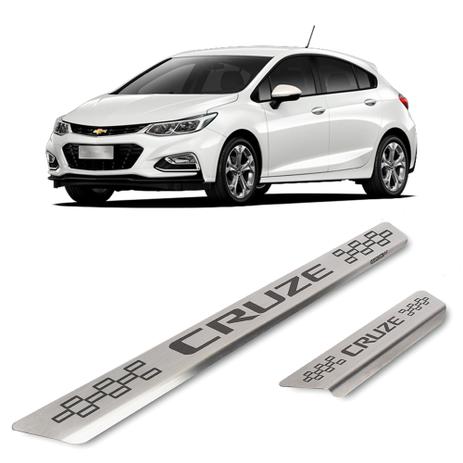 Kit Soleira Chevrolet Cruze 4 Portas - Aço Inox - Marçon Menor preço em Kit Soleira Chevrolet Cruze 4 Portas - Aço Inox - Marçon