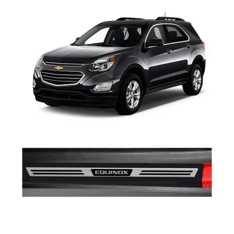 Kit Soleira Chevrolet Equinox 4P Premium Aço Escovado Resinado - Marçon Menor preço em Kit Soleira Chevrolet Equinox 4P Premium Aço Escovado Resinado - Marçon