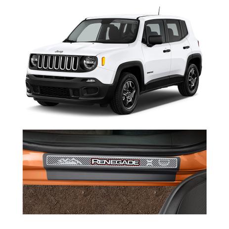 Kit Soleira Jeep Renegade 4 Portas Carbono - Np Menor preço em Kit Soleira Jeep Renegade 4 Portas Carbono - Np