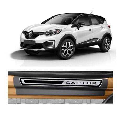 Kit Soleira Renault Captur 4P Premium Aço Escovado Resinado - Np Menor preço em Kit Soleira Renault Captur 4P Premium Aço Escovado Resinado - Np