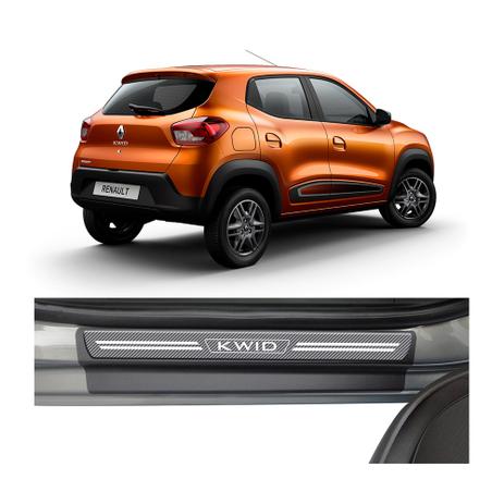 Kit Soleira Renault Kwid 4P Carbono - Np Menor preço em Kit Soleira Renault Kwid 4P Carbono - Np