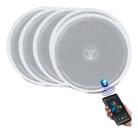 Kit Som Ambiente Bluetooth 1 Caixa Ativa+4 Passivas Embutir - ORION Menor preço em Kit Som Ambiente Bluetooth 1 Caixa Ativa+4 Passivas Embutir - ORION