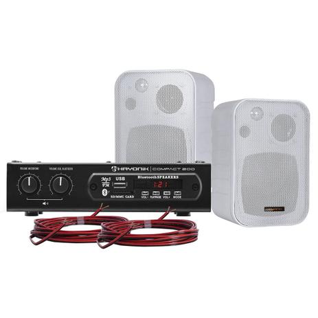 Kit Som Ambiente Hayonik Ambience 2000 Bluetooth 200W 8 Ohms Branco Menor preço em Kit Som Ambiente Hayonik Ambience 2000 Bluetooth 200W 8 Ohms Branco