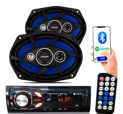 Kit Som Auto Radio Mp3 Bluetooth Aux + Falante 6x9 Pol Orion - ETECH IMPORTS Menor preço em Kit Som Auto Radio Mp3 Bluetooth Aux + Falante 6x9 Pol Orion - ETECH IMPORTS