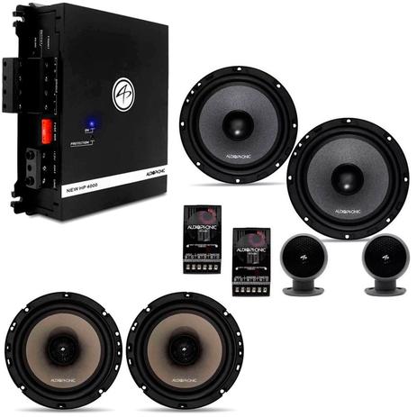 Kit Som Automotivo 270W RMS com Amplificador, Kit 2 Vias 6.5 e Coaxial 6.5 - Audiophonic Menor preço em Kit Som Automotivo 270W RMS com Amplificador, Kit 2 Vias 6.5 e Coaxial 6.5 - Audiophonic