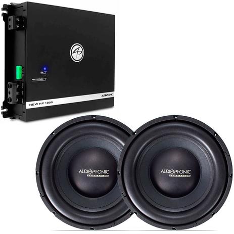 Kit Som Automotivo 500W RMS com Amplificador e 2 Subwoofer 12 - Audiophonic Menor preço em Kit Som Automotivo 500W RMS com Amplificador e 2 Subwoofer 12 - Audiophonic