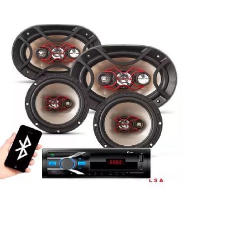 Kit som automotivo bluetooth auto falante bravox 6 + 6x9 Menor preço em Kit som automotivo bluetooth auto falante bravox 6 + 6x9