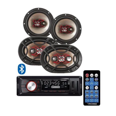 Kit Som Automotivo Bluetooth Bravox 2 Pares Auto Falante 6 e 6x9 Menor preço em Kit Som Automotivo Bluetooth Bravox 2 Pares Auto Falante 6 e 6x9
