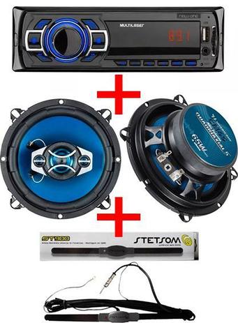 Kit Som Automotivo Multilaser + ALTO FALANTE + Antena Stesom - Automotive shop Menor preço em Kit Som Automotivo Multilaser + ALTO FALANTE + Antena Stesom - Automotive shop