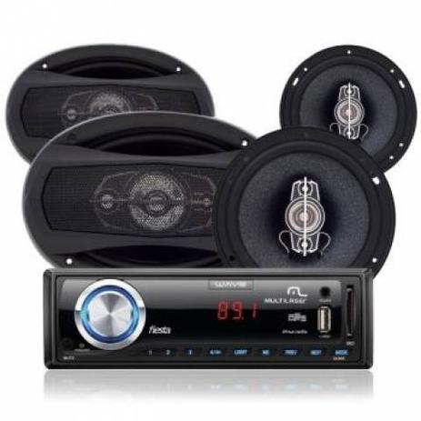 Kit Som Automotivo Multilaser Mp3 + 2 Alto Falantes 6” + 2 Alto Falantes 6X9 - AU952 Menor preço em Kit Som Automotivo Multilaser Mp3 + 2 Alto Falantes 6” + 2 Alto Falantes 6X9 - AU952