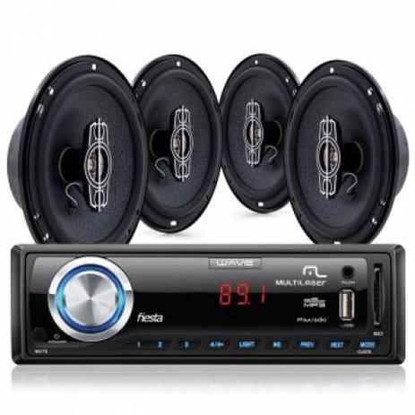 Kit Som Automotivo Multilaser Mp3 + 4 Alto Falantes 6” - AU950 Menor preço em Kit Som Automotivo Multilaser Mp3 + 4 Alto Falantes 6” - AU950