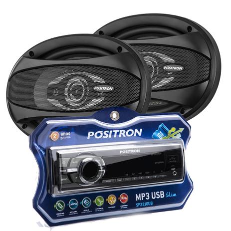 Kit Som Automotivo Positron SP2210 + Par Alto Falante Pósitron APQ6940 Menor preço em Kit Som Automotivo Positron SP2210 + Par Alto Falante Pósitron APQ6940