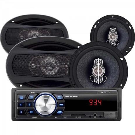 Kit Som Automotivo Radio MP3 + 2 Alto Falantes 6” + 2 Alto F - Multilaser Menor preço em Kit Som Automotivo Radio MP3 + 2 Alto Falantes 6” + 2 Alto F - Multilaser
