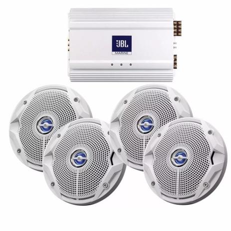 Kit Som Náutico 8 JBL: Módulo Ma6004+4 Alto Falantes Ms6520 Menor preço em Kit Som Náutico 8 JBL: Módulo Ma6004+4 Alto Falantes Ms6520