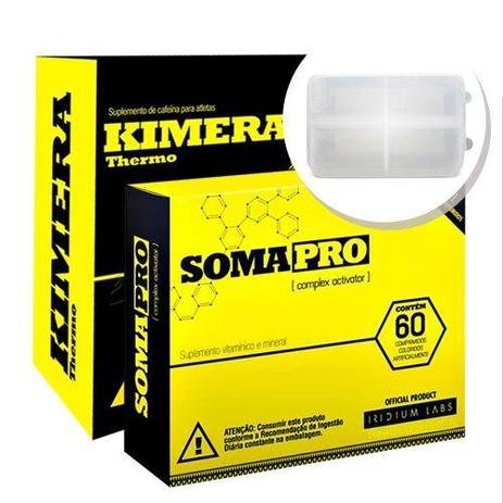 Kit Somapro - 60 Cápsulas + Kimera Thermo - 60 comprimidos + Porta Cápsula - Iridium Labs - Intlab Menor preço em Kit Somapro - 60 Cápsulas + Kimera Thermo - 60 comprimidos + Porta Cápsula - Iridium Labs - Intlab