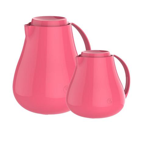 Kit Sonettto 02 Bules Térmicos 400 e 750 ml Rosa Soprano Menor preço em Kit Sonettto 02 Bules Térmicos 400 e 750 ml Rosa Soprano