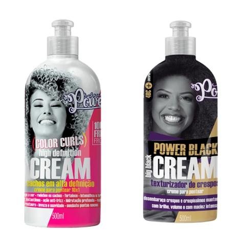 Kit Soul Power Black Cabelos Crespos e Creme Colors 2 Itens Menor preço em Kit Soul Power Black Cabelos Crespos e Creme Colors 2 Itens