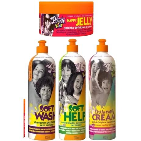 Kit Soul Power Kids Cachos Definidos 4 itens Infantil Menor preço em Kit Soul Power Kids Cachos Definidos 4 itens Infantil