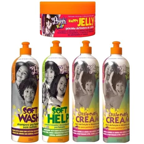 Kit Soul Power Kids Cachos Definidos 5 itens Infantil Menor preço em Kit Soul Power Kids Cachos Definidos 5 itens Infantil