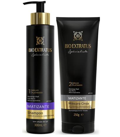 Kit Spécialiste Shampoo 300ml + Máscara Cinza 250g - Bio extratus Menor preço em Kit Spécialiste Shampoo 300ml + Máscara Cinza 250g - Bio extratus