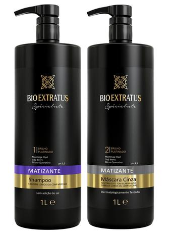 Kit Spécialiste Shampoo + Máscara Cinza 1 Litro - Bio extratus Menor preço em Kit Spécialiste Shampoo + Máscara Cinza 1 Litro - Bio extratus