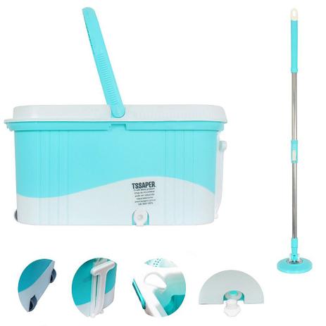 Kit Spin Mop Balde Esfregao centrifugador Com Rodinhas e Dispenser + Refis Tssaper é boa?