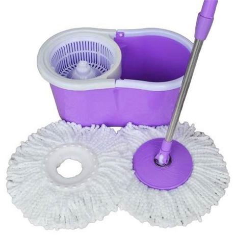 Kit spin mop de limpeza balde com esfregao vassoura com centrifugador completo mop com rotação + ref - Faça resolva Menor preço em Kit spin mop de limpeza balde com esfregao vassoura com centrifugador completo mop com rotação + ref - Faça resolva