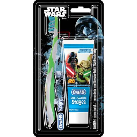 Kit Stages Star Wars: Escova Dental Stages 4 + Creme Dental Stages - Oral-B Menor preço em Kit Stages Star Wars: Escova Dental Stages 4 + Creme Dental Stages - Oral-B