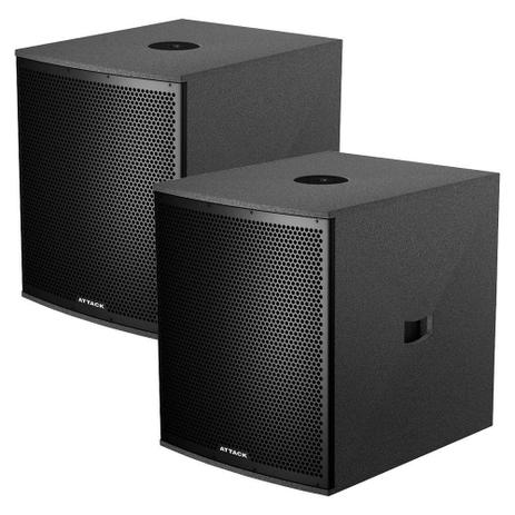 Kit Subwoofer 2 Caixas VRS1510 Ativa + VRS1560 Passiva Attack Menor preço em Kit Subwoofer 2 Caixas VRS1510 Ativa + VRS1560 Passiva Attack