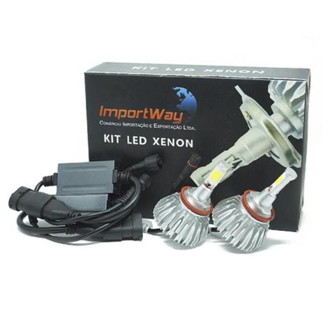 Kit Super LED Lâmpadas H8 H9 H11 com Luz Branca 6000K com Efeito Xenon - ImportWay Menor preço em Kit Super LED Lâmpadas H8 H9 H11 com Luz Branca 6000K com Efeito Xenon - ImportWay