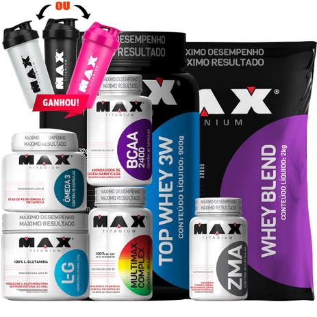 Kit Suplemento Completo Fit Man - Max Titanium Menor preço em Kit Suplemento Completo Fit Man - Max Titanium