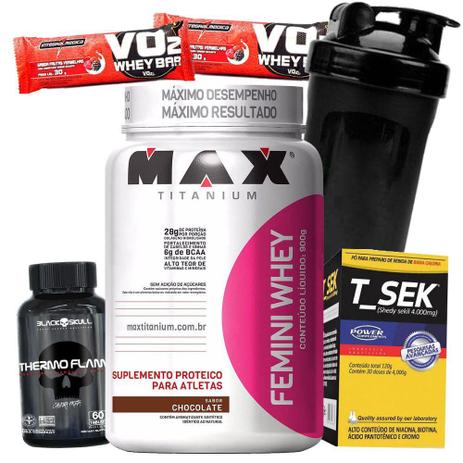 Kit Suplementos para Emagrecer Definir Massa Magra Feminino pra Mulheres - Max titanium Menor preço em Kit Suplementos para Emagrecer Definir Massa Magra Feminino pra Mulheres - Max titanium