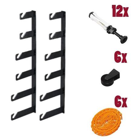 Kit Suporte de Fundo com Expan para Parede para 6 Rolos - Easy Menor preço em Kit Suporte de Fundo com Expan para Parede para 6 Rolos - Easy