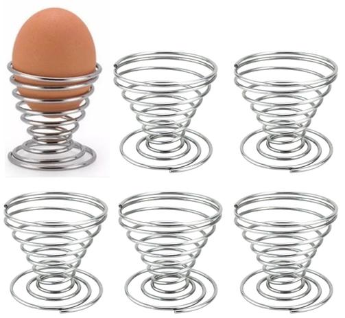 Kit Suporte de Ovo Aço Inox Espiral 6 Unidades - Clink Menor preço em Kit Suporte de Ovo Aço Inox Espiral 6 Unidades - Clink