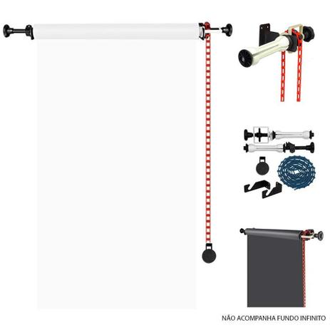 Kit Suporte parede com sistema expan para 1 fundo fotográfico - Nicefoto Menor preço em Kit Suporte parede com sistema expan para 1 fundo fotográfico - Nicefoto