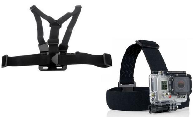 Kit Suporte Peito e Cabeça - GoPro - Proaventura Menor preço em Kit Suporte Peito e Cabeça - GoPro - Proaventura