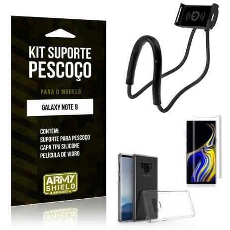 Kit Suporte Pescoço Samsung Galaxy Note 9 Suporte + Capa + Película de Vidro - Armyshield Menor preço em Kit Suporte Pescoço Samsung Galaxy Note 9 Suporte + Capa + Película de Vidro - Armyshield