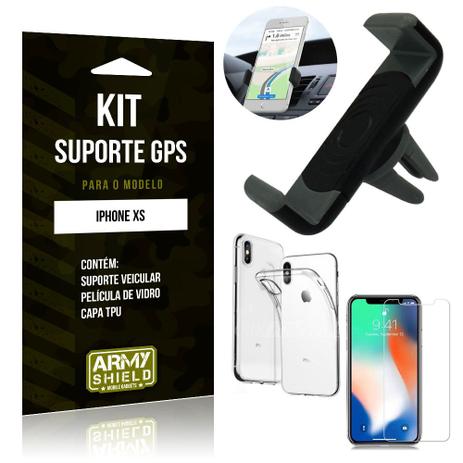 Kit Suporte Veicular Apple iPhone XS Suporte + Capa + Película de Vidro - Armyshield é ruim? Kit Suporte Veicular Apple iPhone XS Suporte + Capa + Película de Vidro - Armyshield é boa?